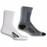 Wrightsock Double-Layer Coolmesh II Lightweight Crew Socks - Clearance  -  Small / White/Grey / 2-Pair Pack