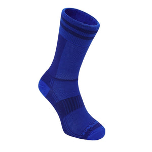 Wrightsock Coolmesh II Crew Socks  -  Small / Royal/Blue Stripes