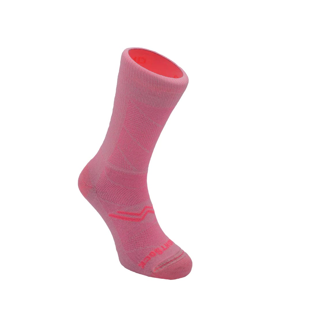 Wrightsock Double-Layer Coolmesh II Lightweight Crew Socks  -  Small / Strawberry Pink