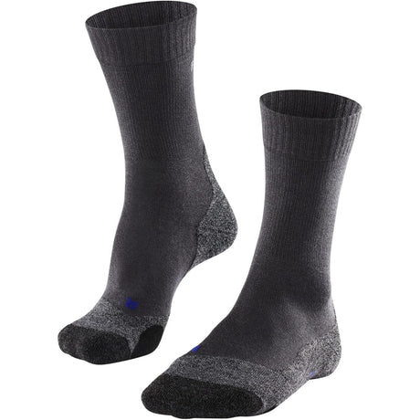 FALKE Mens TK2 Explore Cool Trekking Crew Socks  -  39-41 / Asphalt Mel