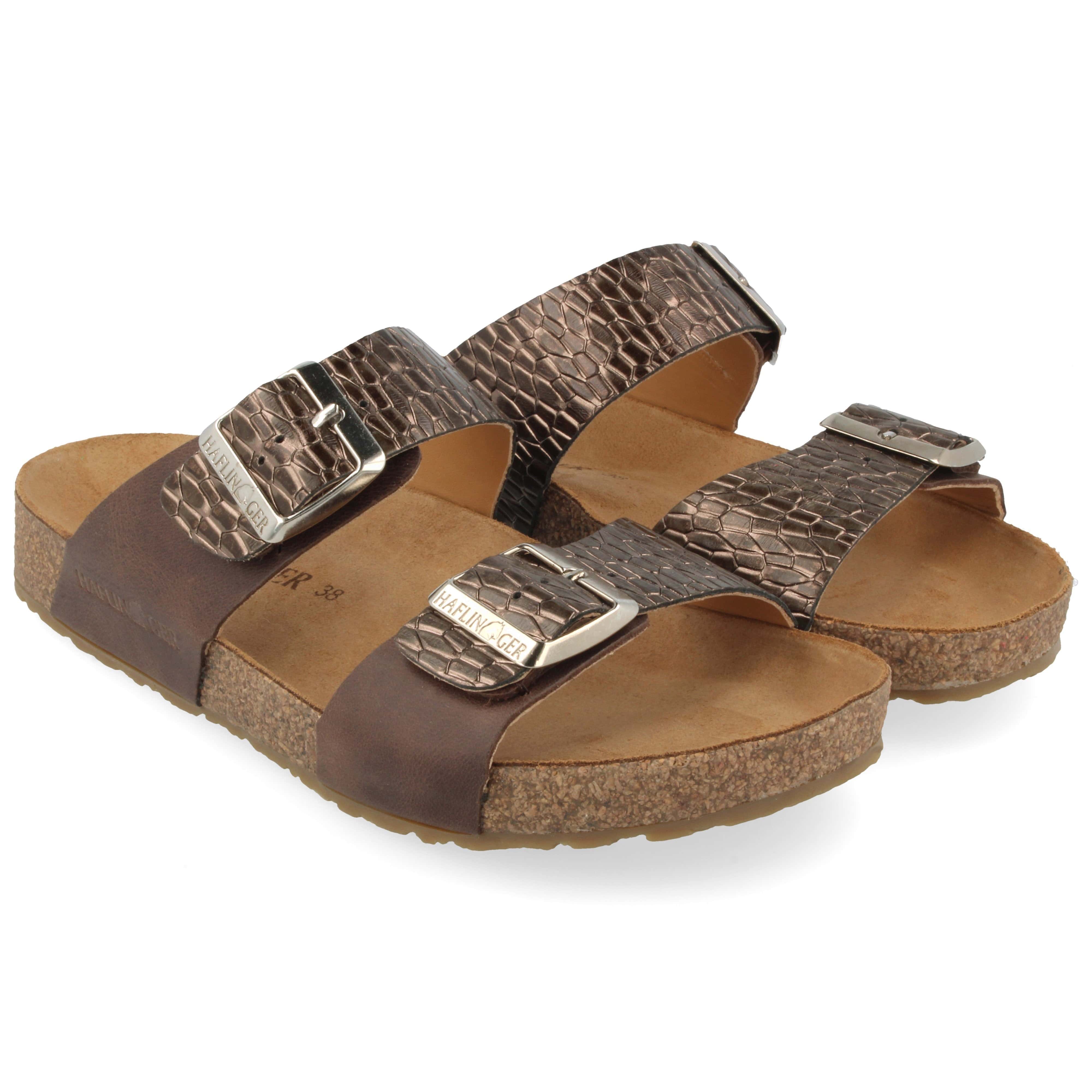 Haflinger Andrea Sandals  -  36 / Brown Metallic