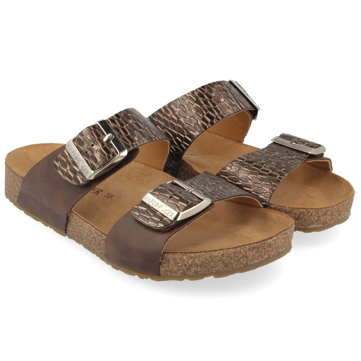 Haflinger Andrea Sandals - 36 / Brown Metallic