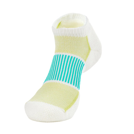 Thorlo Womens 84N Runner Micro-Mini Crew Socks  -  Small / White/Green