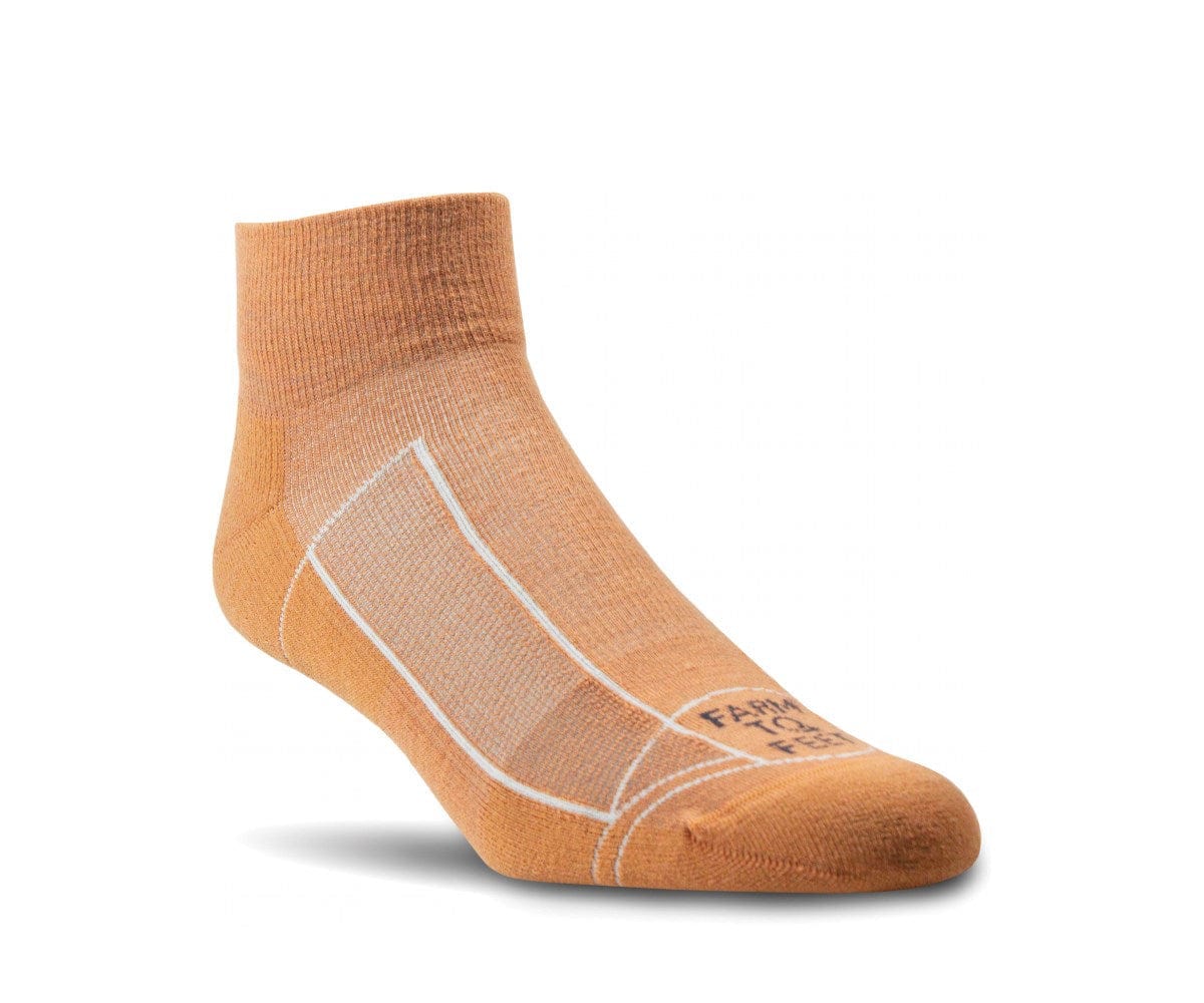 Farm to Feet Greensboro 1/4 Crew Light Cushion Socks  -  Medium / Warmwood
