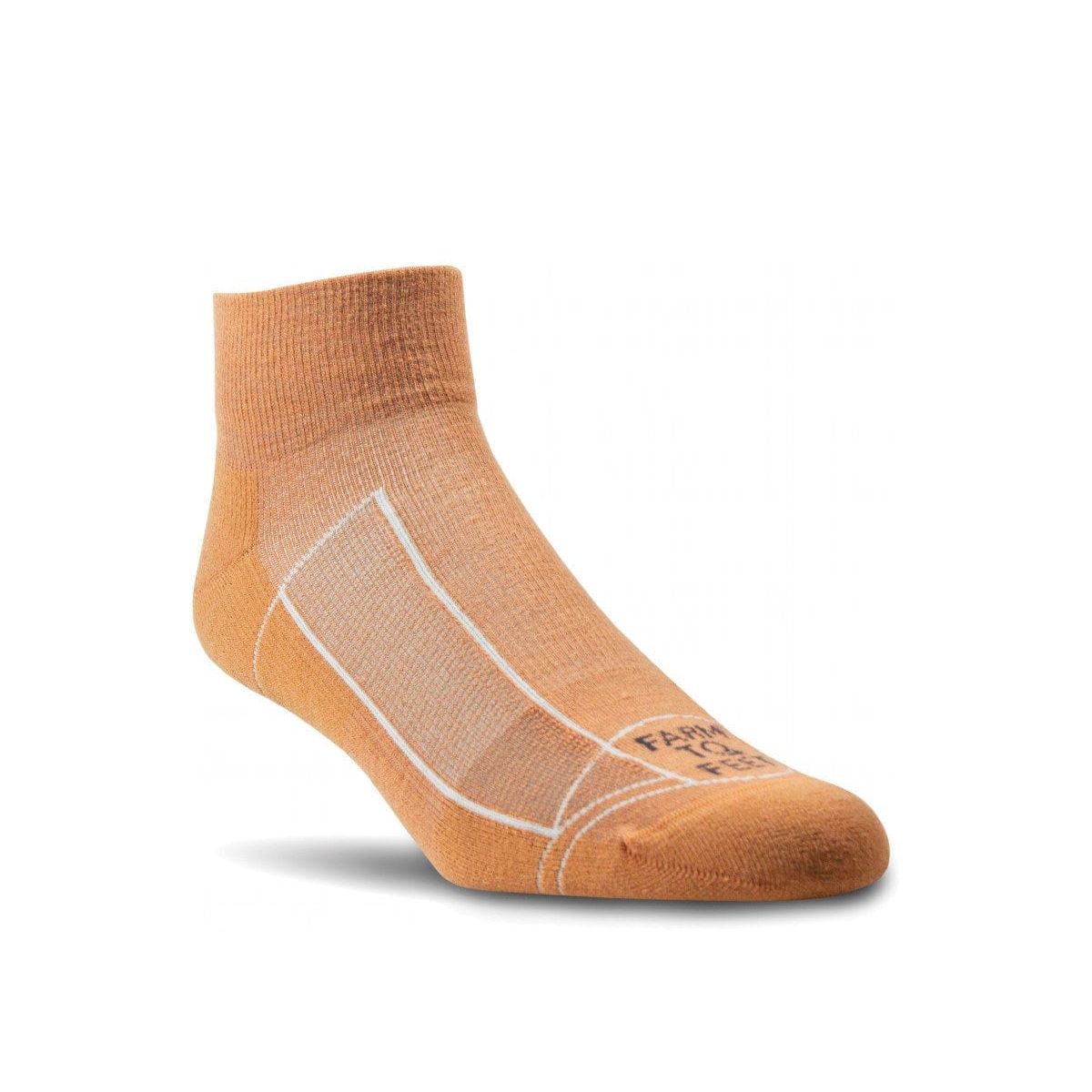 Farm to Feet Greensboro 1/4 Crew Light Cushion Socks - Medium / Warmwood