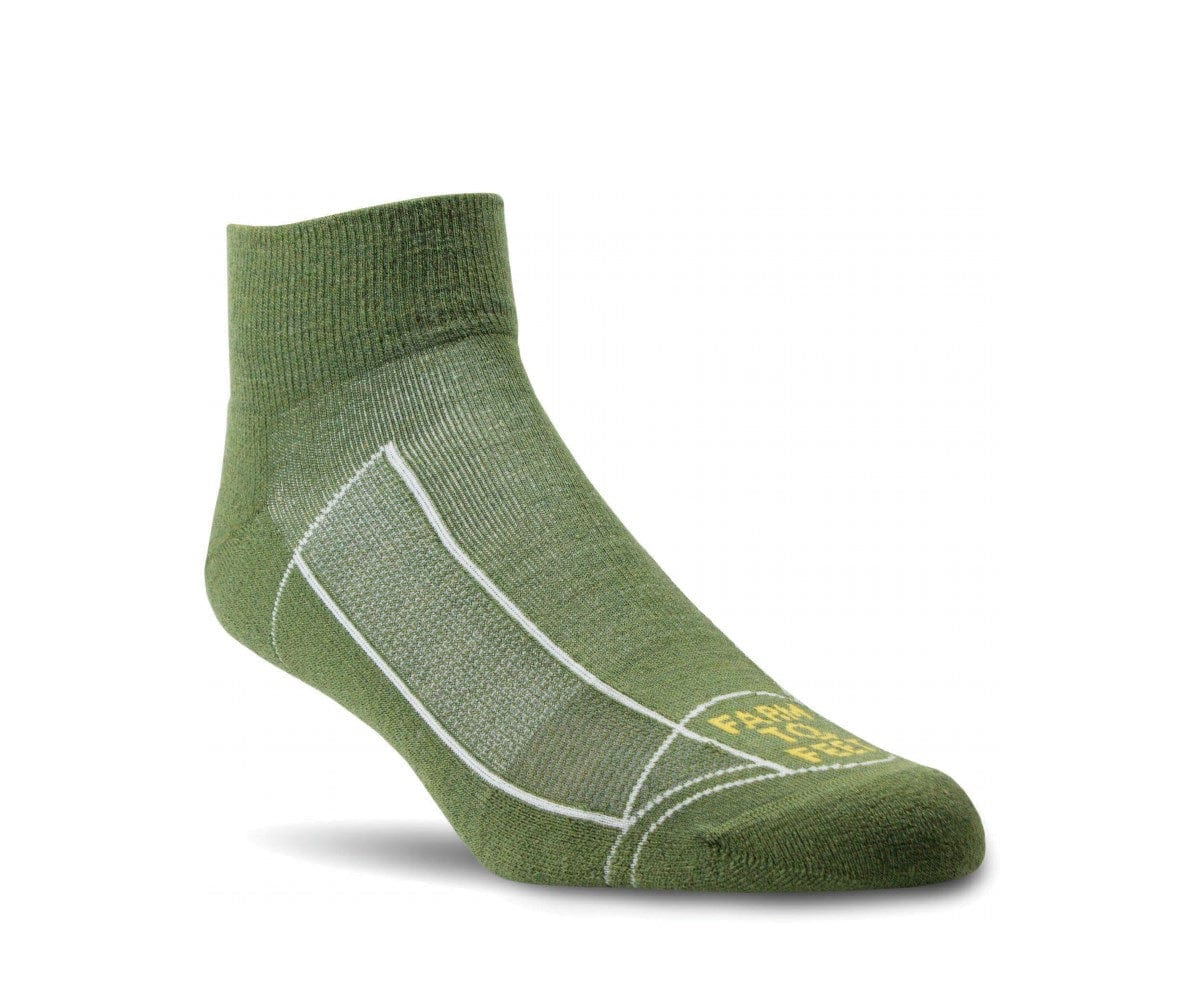 Farm to Feet Greensboro 1/4 Crew Light Cushion Socks  -  Medium / Wintermoss