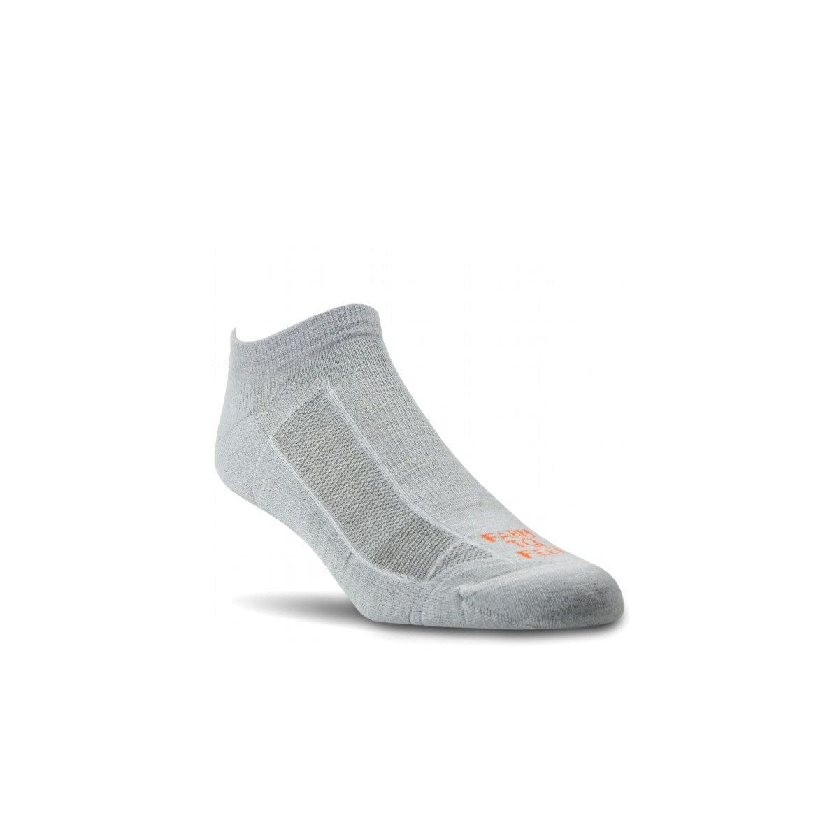 Farm to Feet Greensboro Lightweight Low Socks - Medium / Silver/Red Orange