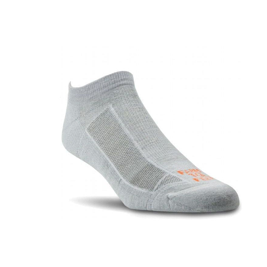 Farm to Feet Greensboro Lightweight Low Socks - Medium / Silver/Red Orange