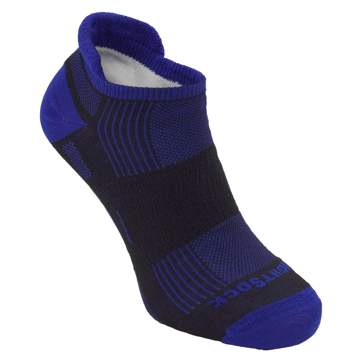 Wrightsock Double-Layer ECO Run No Show Tab Socks  -  Small / Black/Royal