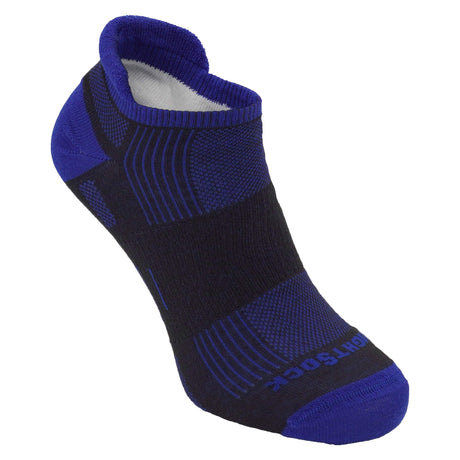 Wrightsock Double-Layer ECO Run No Show Tab Socks  -  Small / Black/Royal