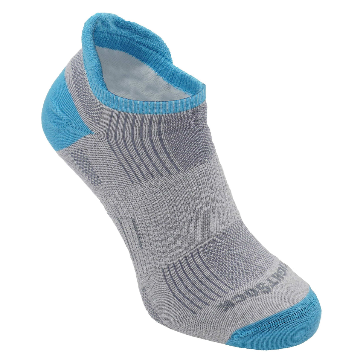 Wrightsock Double-Layer ECO Run No Show Tab Socks  -  Small / Gray/Scuba