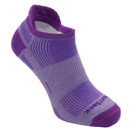 Wrightsock Double-Layer ECO Run No Show Tab Socks  -  Small / Purple/Plum
