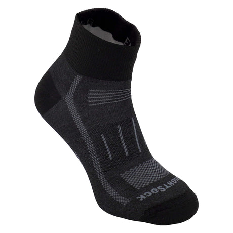 Wrightsock Double-Layer Endurance Safety Toe Quarter Socks  -  Medium / Black/Ash