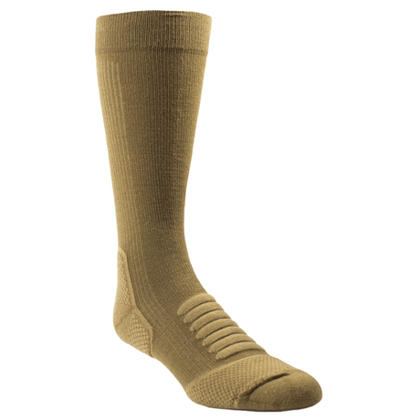 Farm to Feet Fayetteville Light Cushion Extended Crew Tactical Socks  -  Small / Coyote Brown