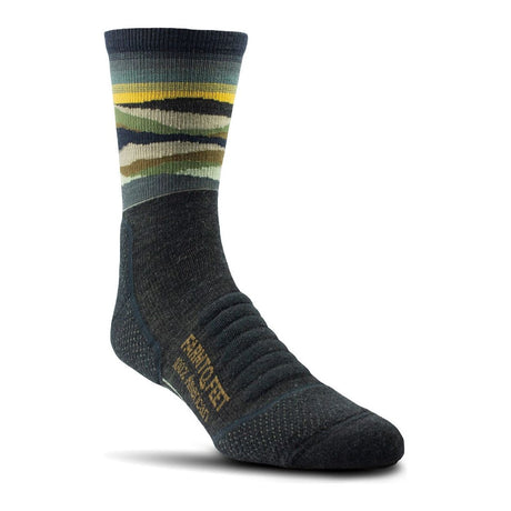 Farm to Feet Max Patch Trail Light Targeted Cushion 3/4 Crew Socks  -  Small / Charcoal