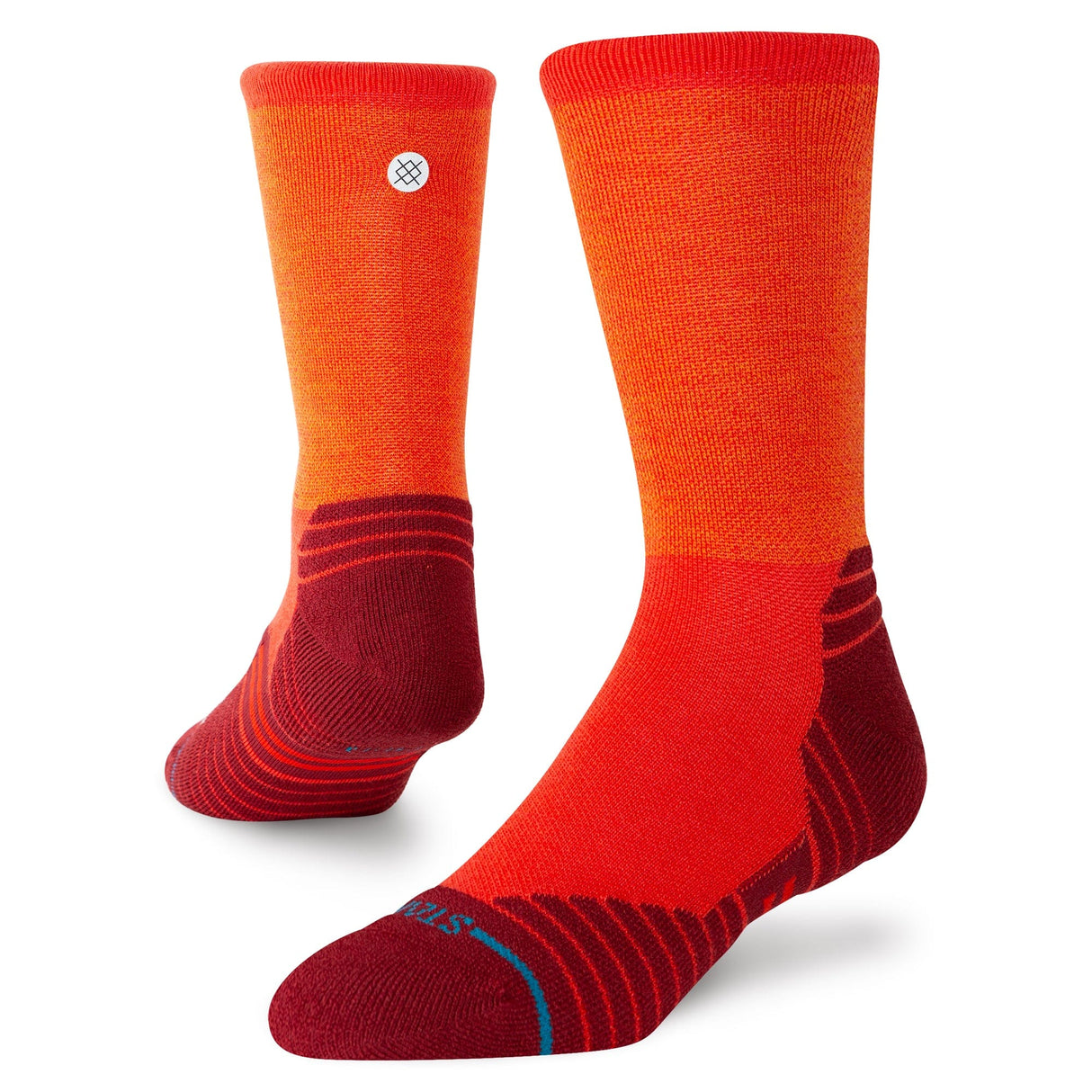 Stance Embers Performance Wool Crew Socks  -  Large / Red