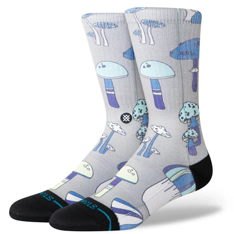 Stance Microbial Crew Socks  -  Medium / String Grey