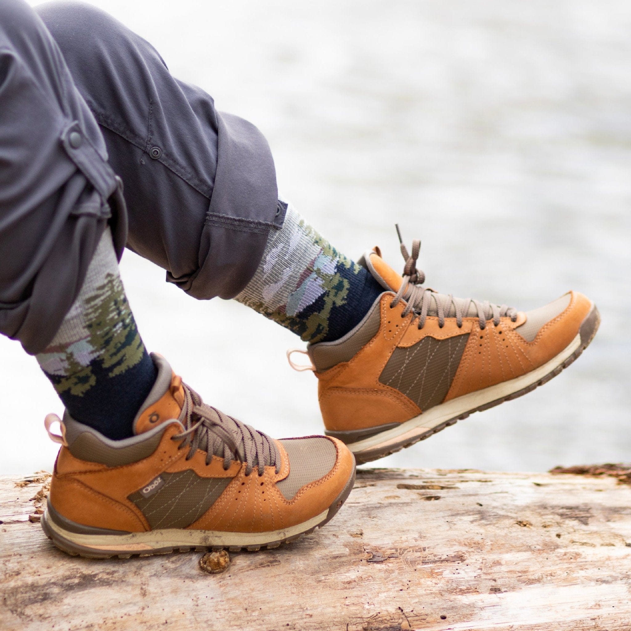 Farm to Feet Cascade Locks Light Targeted Cushion 3/4 Crew Hiking Socks  -