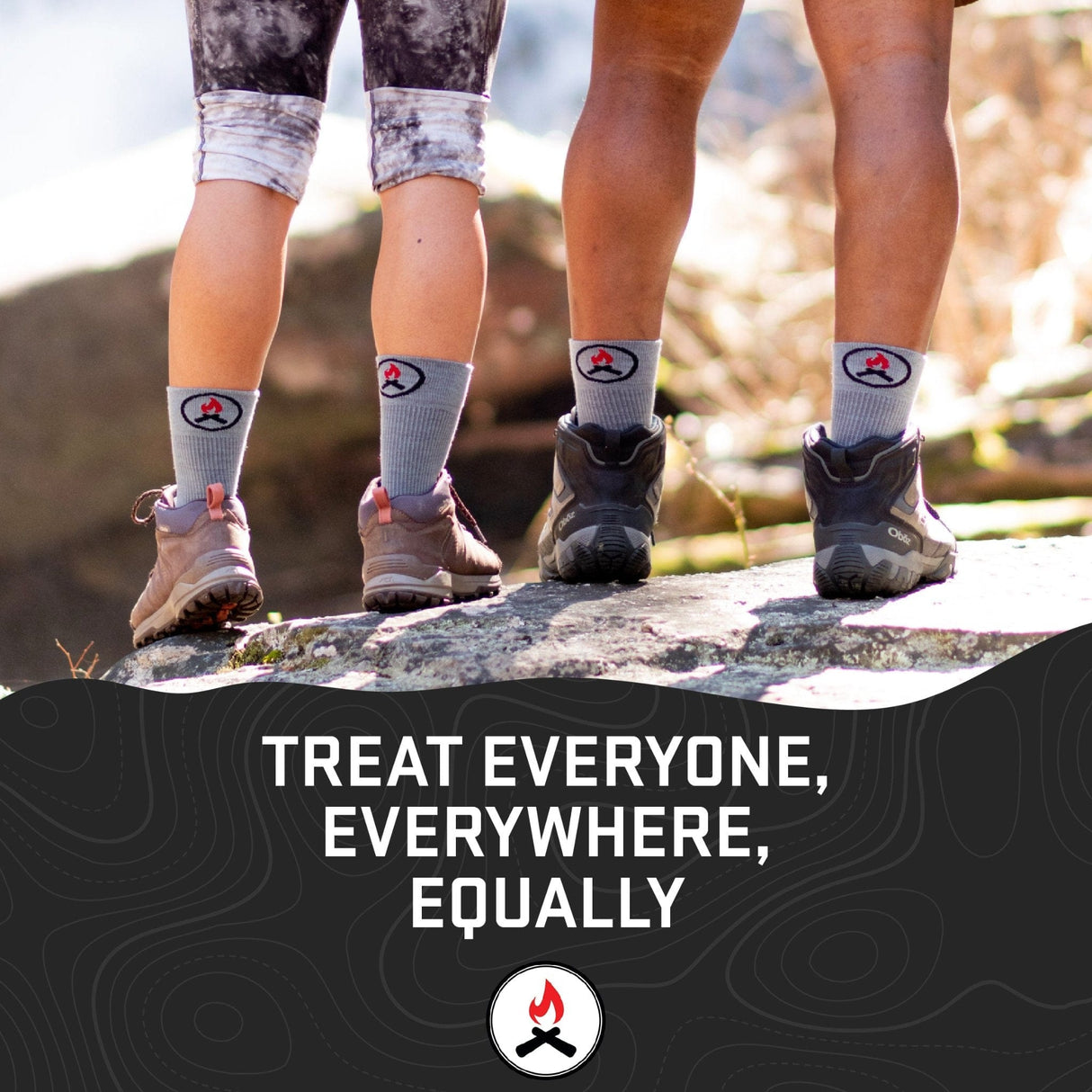 Farm to Feet Unity Blaze Trail Light Targeted Cushion 3/4 Crew Socks  -