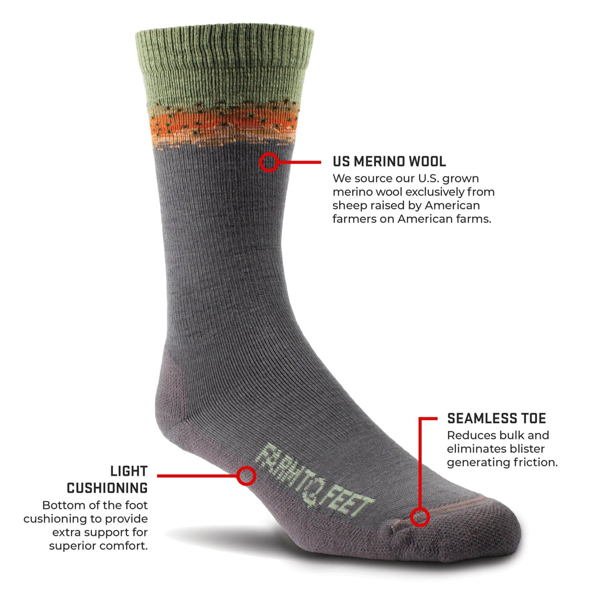 Farm to Feet Missoula Light Cushion Socks  -