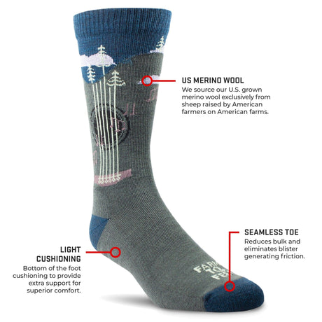 Farm to Feet Floyd Light Cushion Crew Socks  -