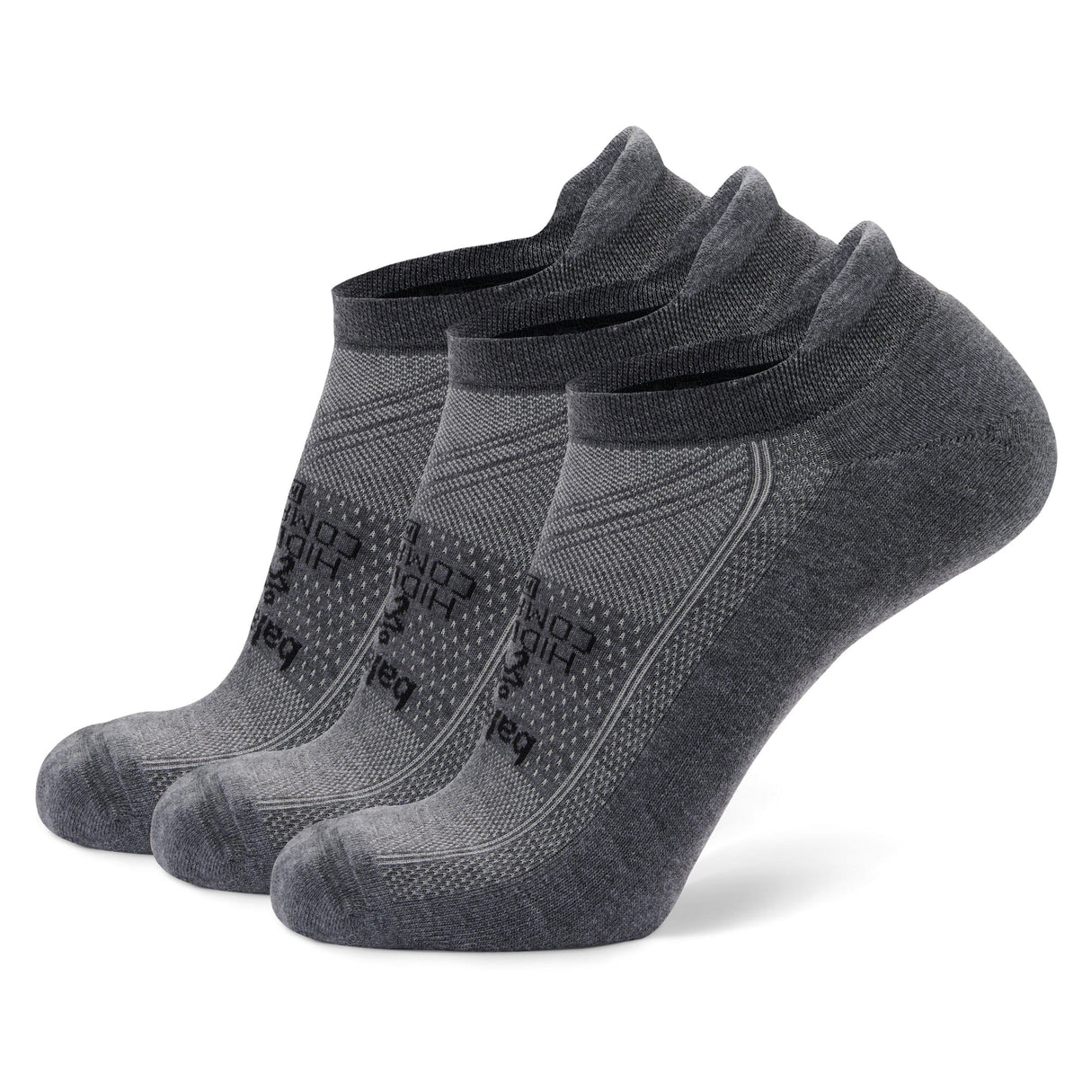 Balega Hidden Comfort No Show Tab 3-Pack Socks - Small / Charcoal
