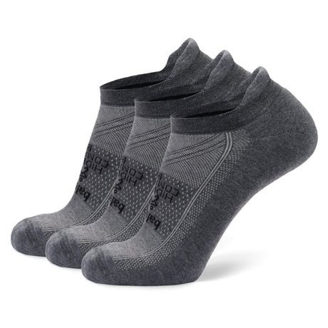 Balega Hidden Comfort No Show Tab 3-Pack Socks  -  Small / Charcoal