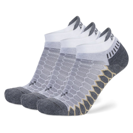 Balega Silver No Show Tab 3-Pack Socks  -  Small / White
