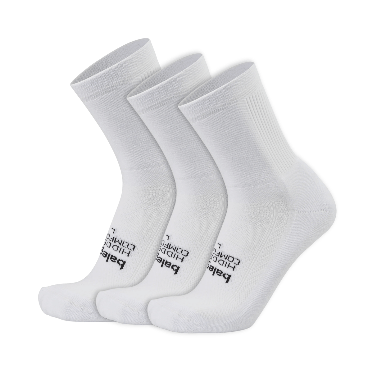 Balega Hidden Comfort Mini Crew 3-Pack Socks  -  Small / White