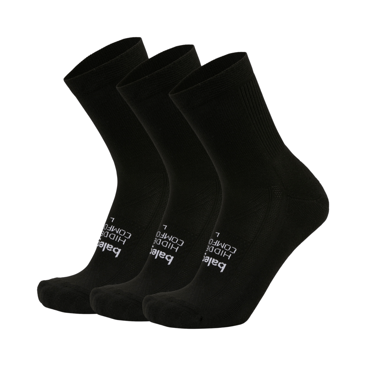 Balega Hidden Comfort Mini Crew 3-Pack Socks  -  Small / Black