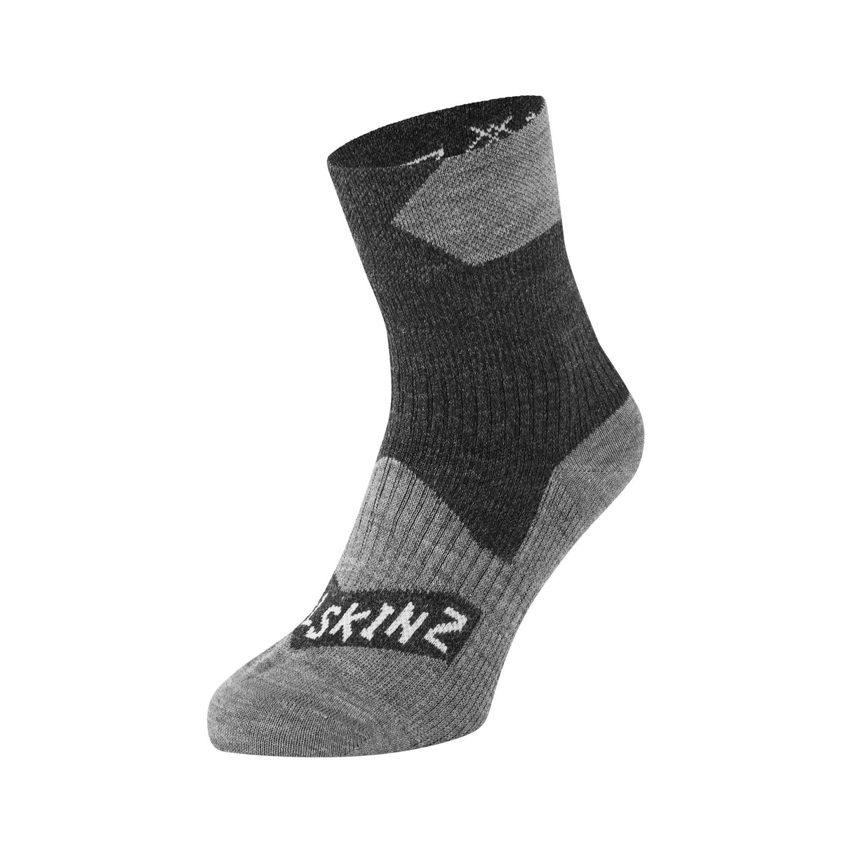 Sealskinz Bircham Waterproof All-Weather Ankle Socks - Small / Black/Gray Marl