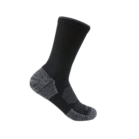 Thorlo Unisex Casual Light Cushion Mid Crew Socks  -  Medium / Black