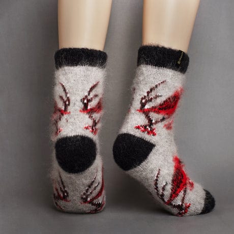 Siberia Spirit Crimson Cardinal Crew Socks  -