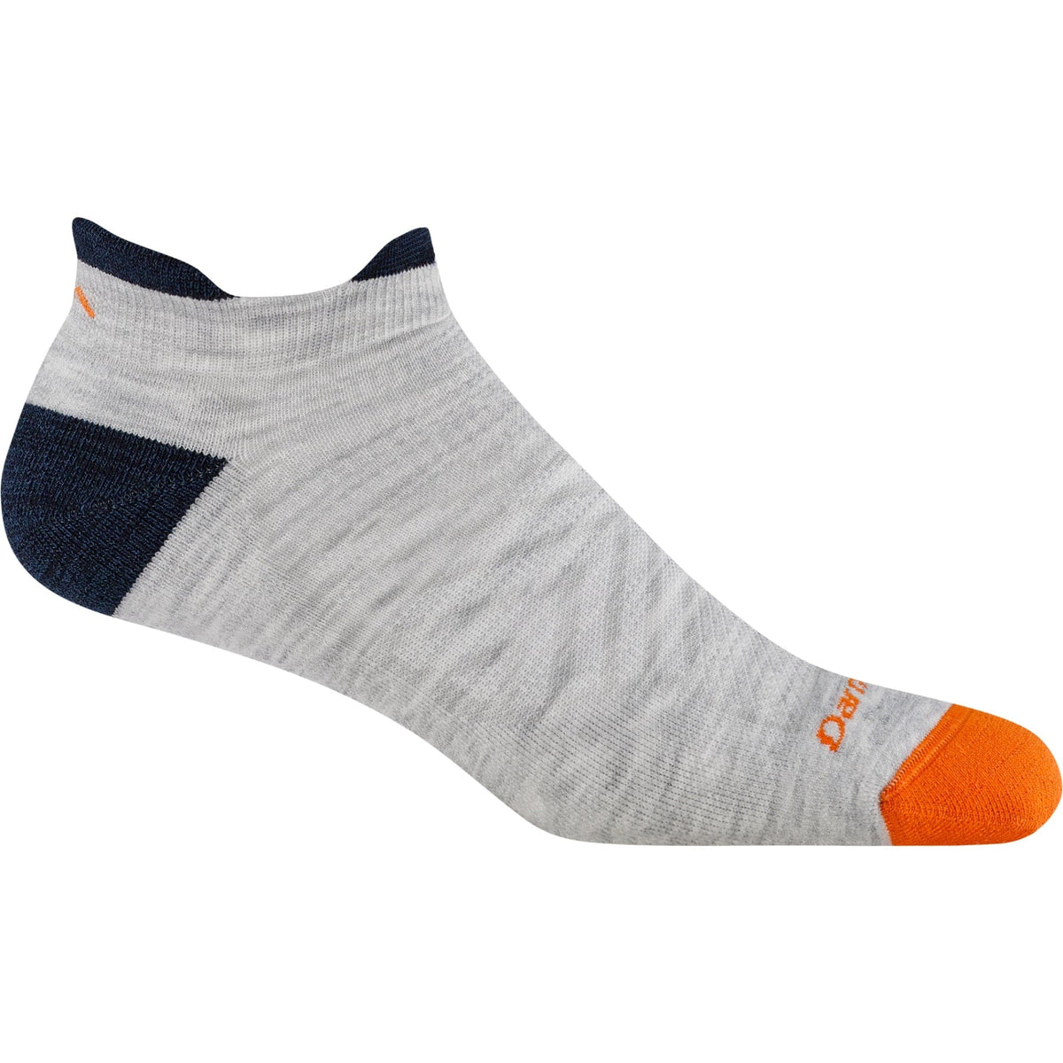 Darn Tough Mens Run No Show Tab Ultra-Lightweight Socks - Medium / Ash