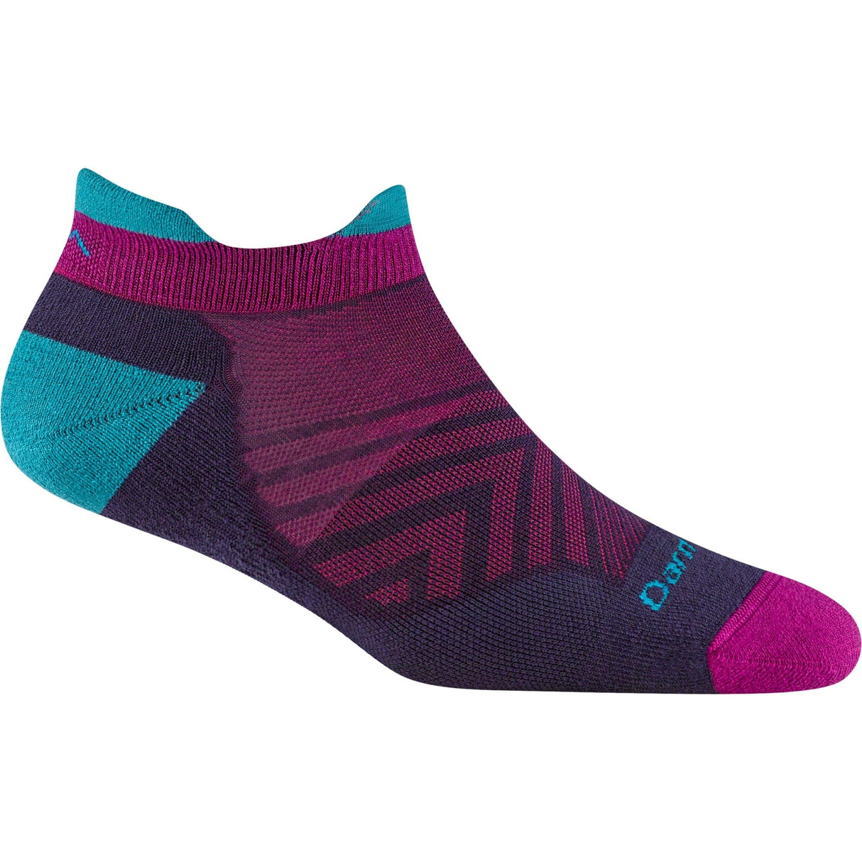 Darn Tough Womens Run No Show Tab Ultra-Lightweight Socks - Small / Blackberry