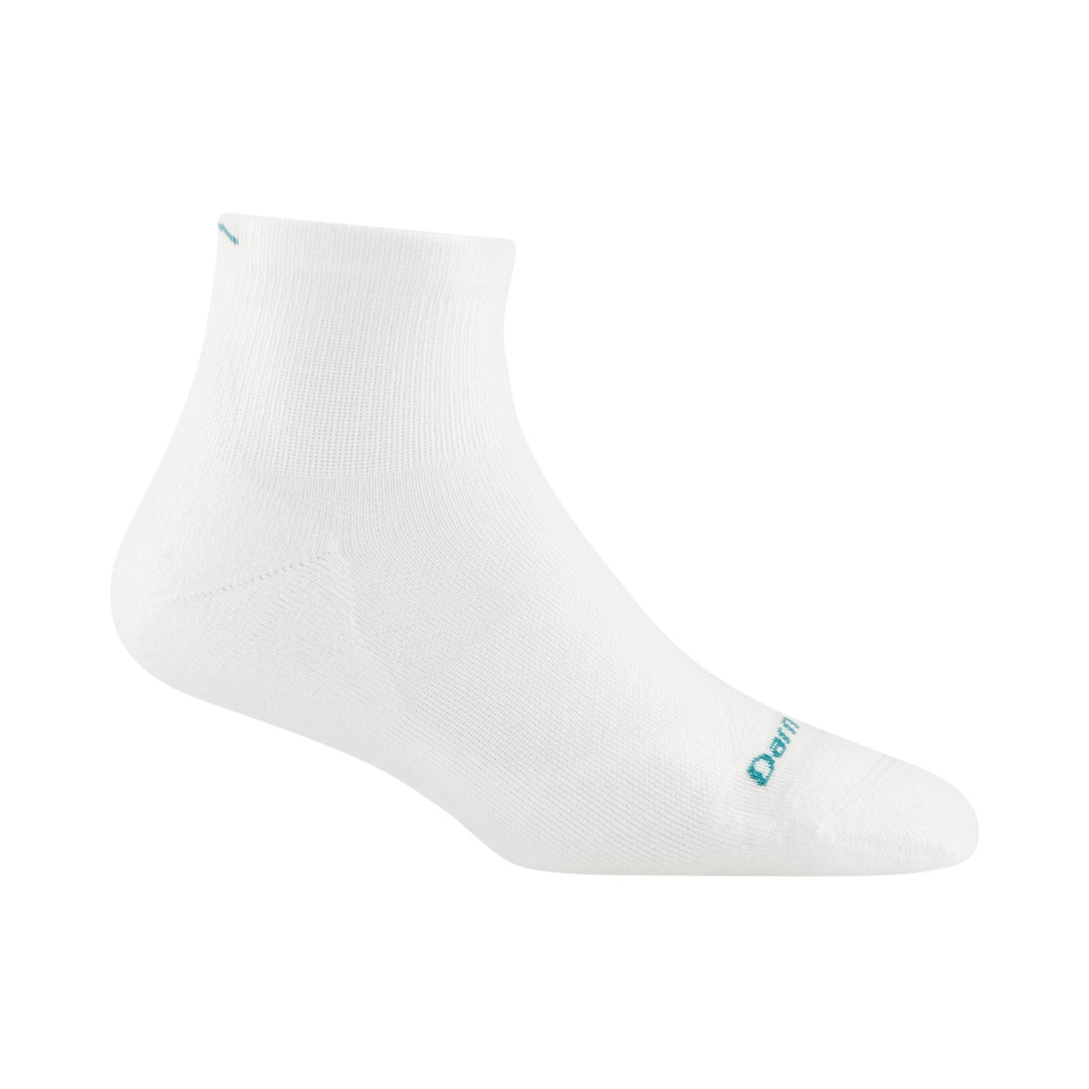 Darn Tough Womens Run Quarter Ultra-Lightweight Socks with Cushion - Small / White