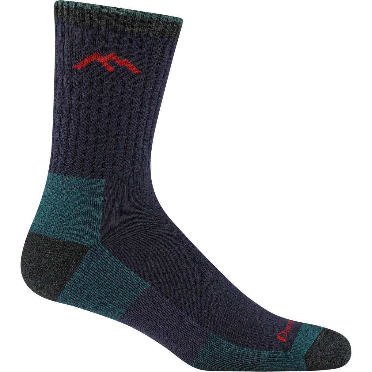 Darn Tough Mens Hiker Micro Crew Midweight Socks - Medium / Blackberry