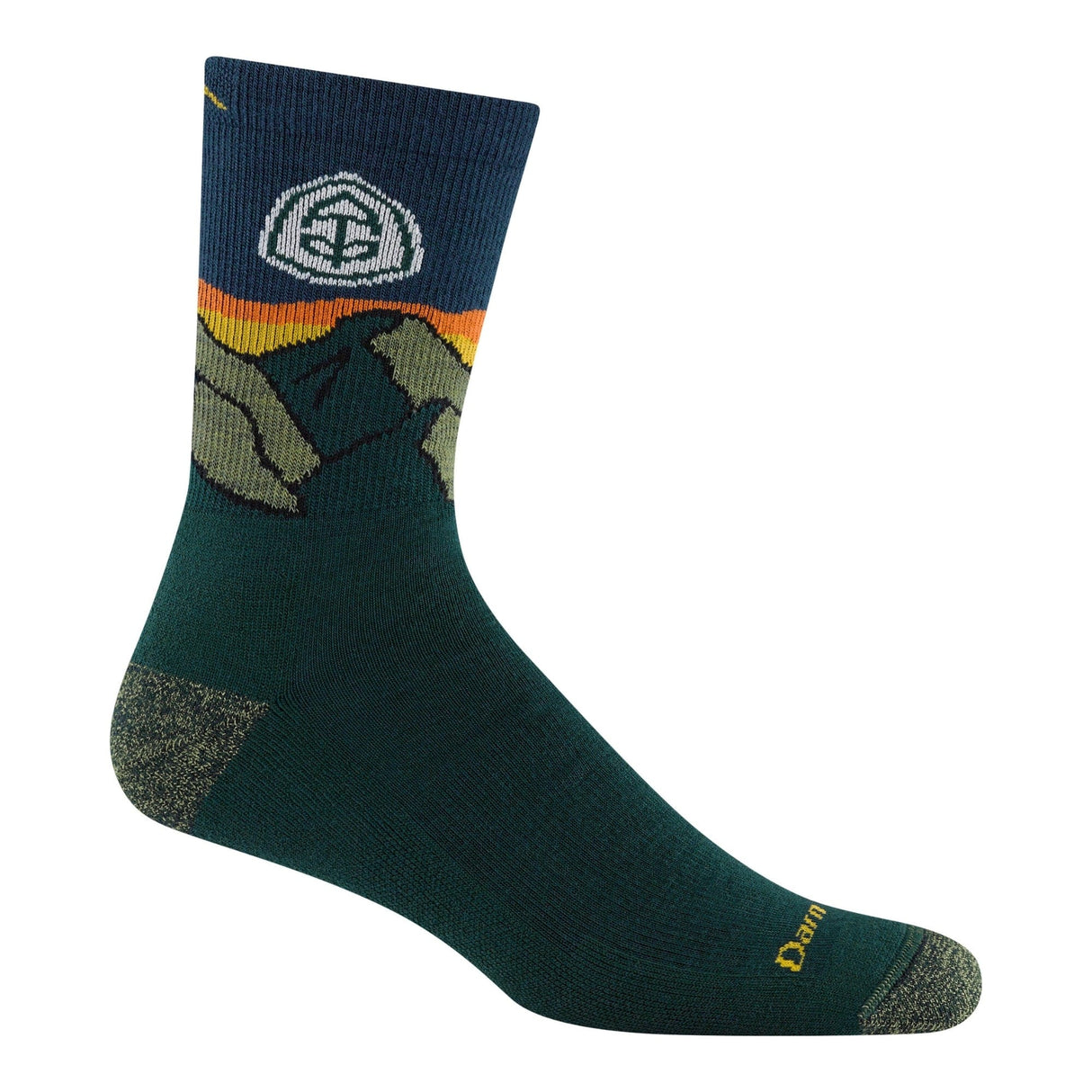 Darn Tough Mens ATC Micro Crew Midweight Hiking Socks - Small / Pine
