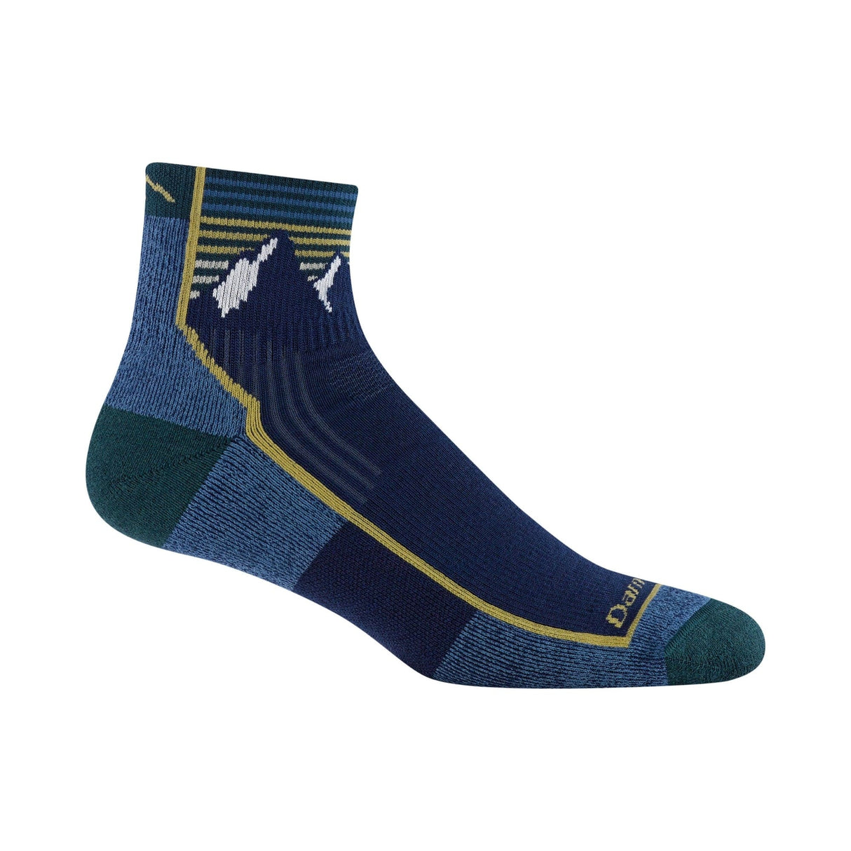 Darn Tough Mens Hiker Quarter Midweight Socks - Medium / Mountain Lake