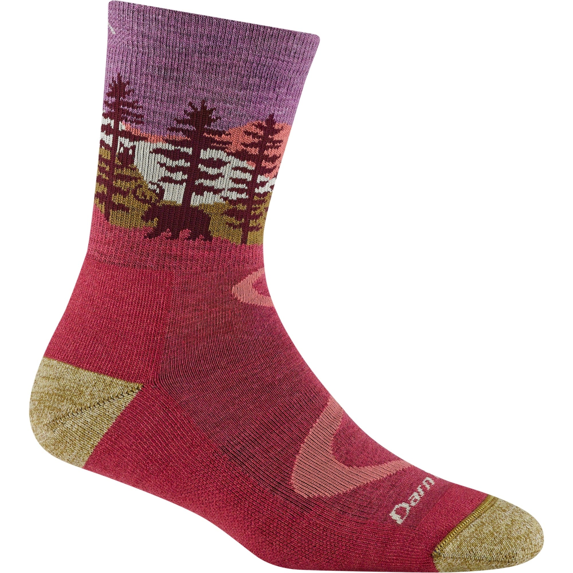 Darn Tough Womens Northwoods Micro Crew Midweight Hiking Socks  -  Small / Cranberry