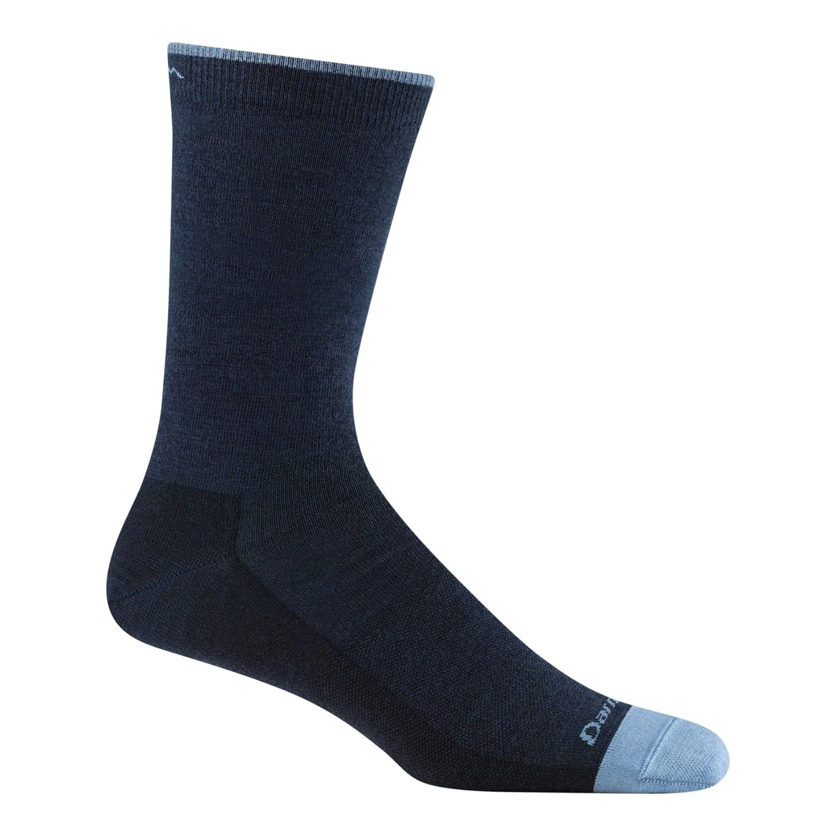 Darn Tough Mens Solid Crew Lightweight Lifestyle Socks - Medium / Eclipse/Vapor