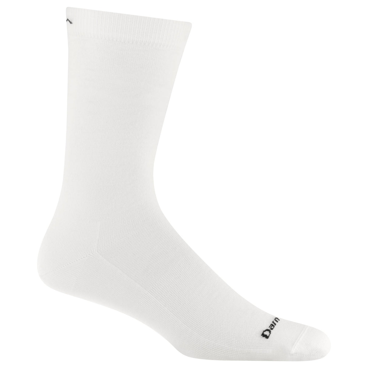 Darn Tough Mens Solid Crew Lightweight Lifestyle Socks - Medium / Solid White