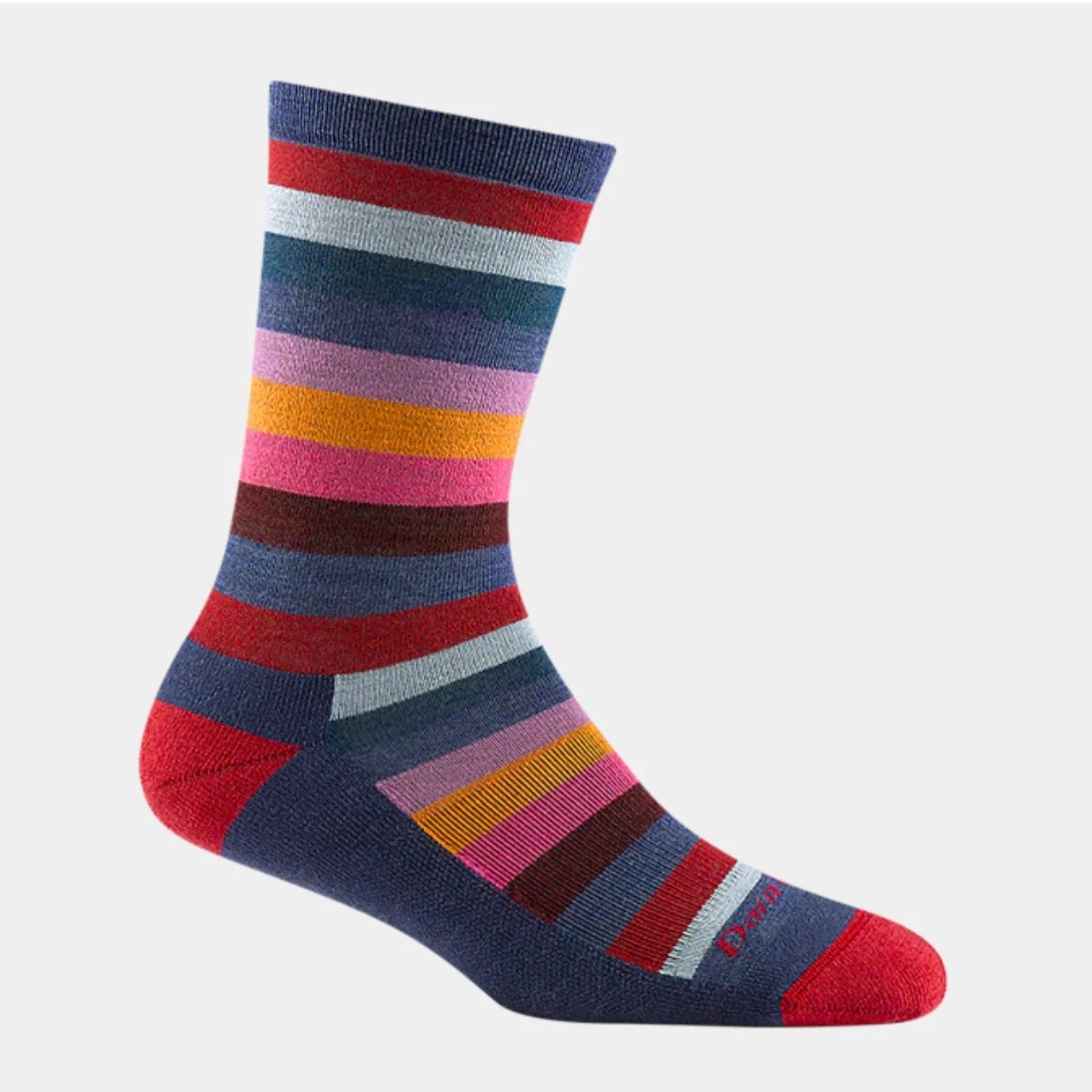 Darn Tough Womens Mystic Stripe Crew Lightweight Lifestyle Socks  -  Large / Denim
