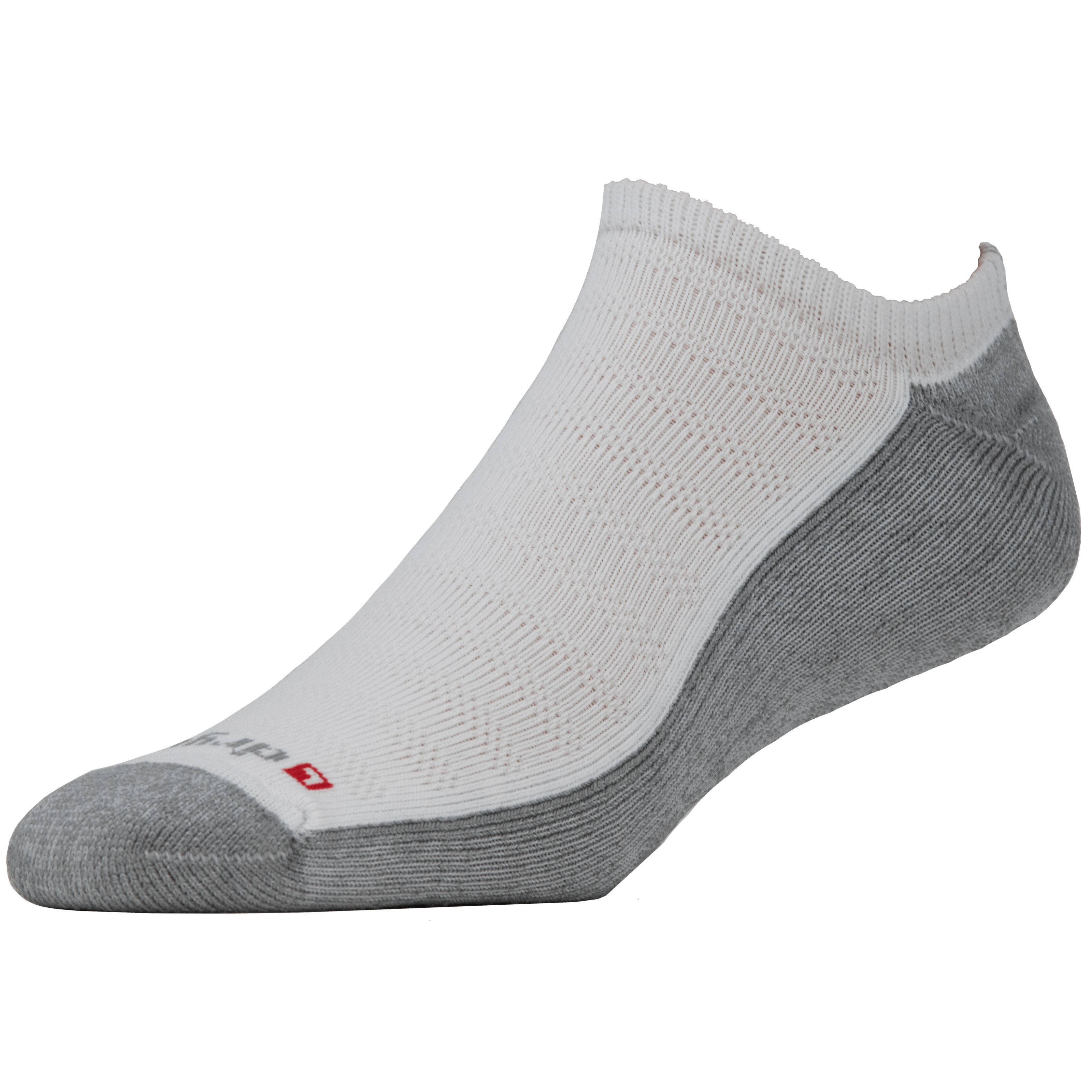 Drymax Sport No Show Socks  -  Small / White/Gray