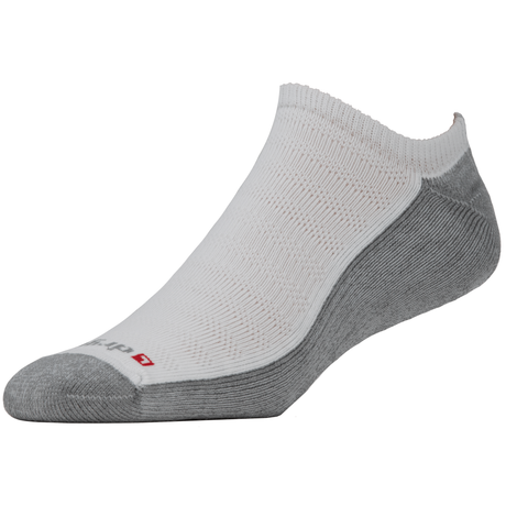 Drymax Sport No Show Socks  -  Small / White/Gray