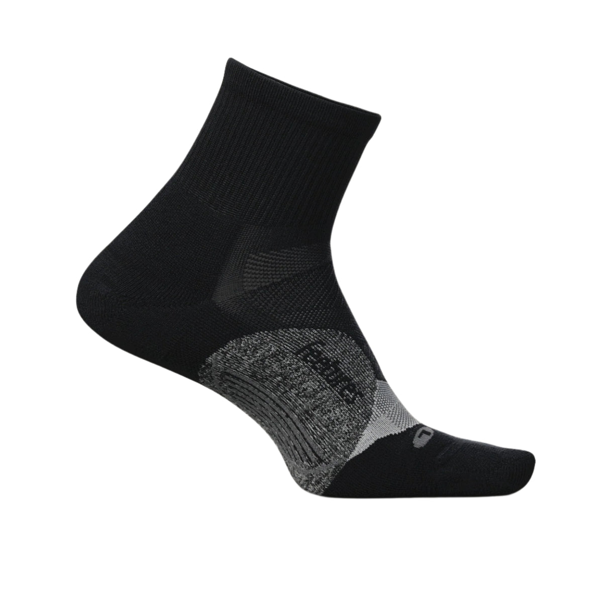 Feetures Elite Light Cushion Quarter Socks - Small / Black