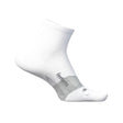 Feetures Elite Light Cushion Quarter Socks  -  Small / White