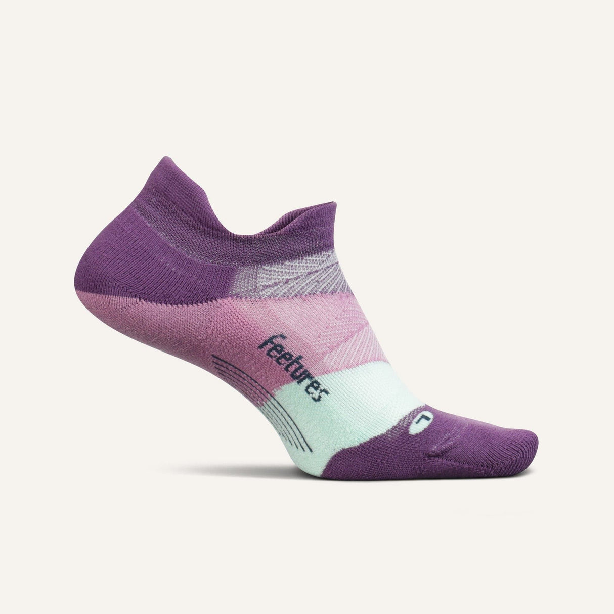 Feetures Elite Light Cushion No Show Tab Socks - Clearance  -  Small / Peak Purple