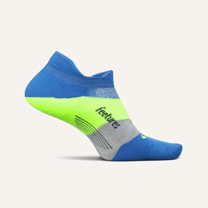 Feetures Elite Light Cushion No Show Tab Socks - Clearance  -  Small / Boulder Blue