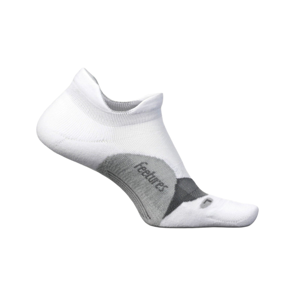 Feetures Elite Light Cushion No Show Tab Socks - Small / White